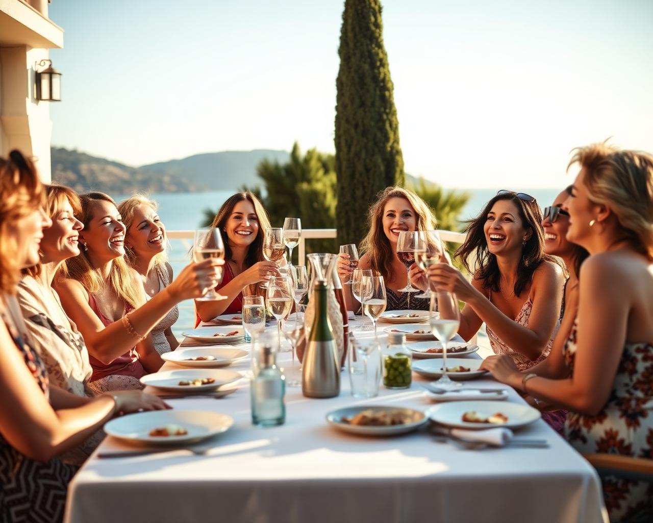 Women laughing together on a Collective trip